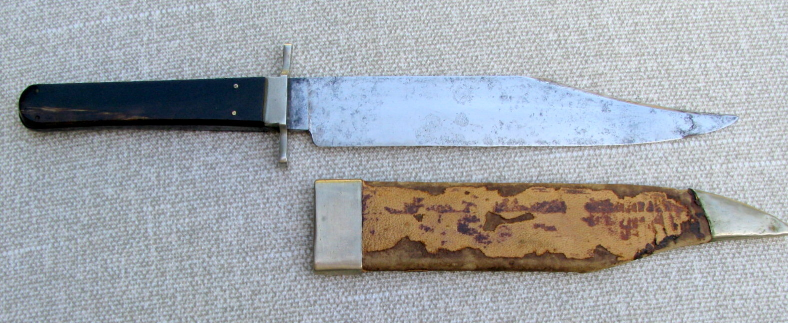 RARE DEATH TO TRAITORS ETCHED BOWIE~ORIGINAL SHEATH~W & H WHITEHEAD BROS 1862-63