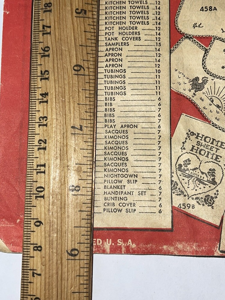 Vtg Vogart Transfer Pattern Thread Color Charts Spring 1953 Woolworth
