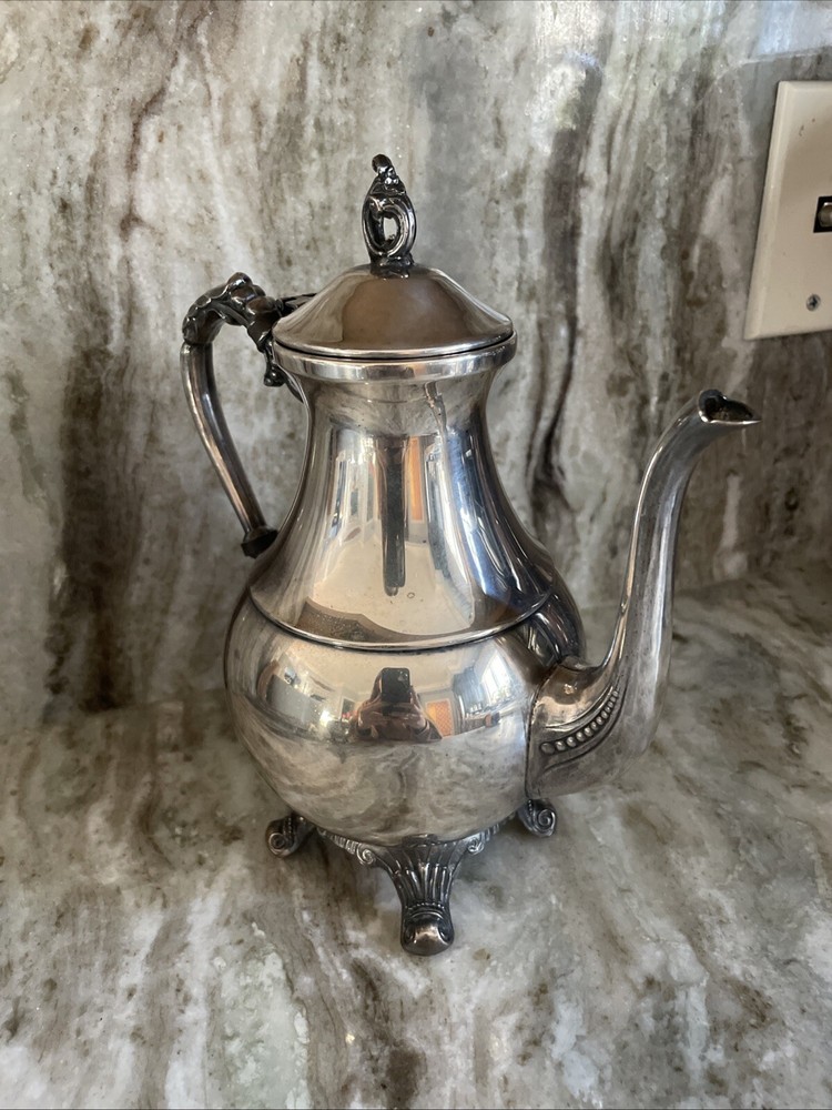 VIntage Silver on Copper Tea Set