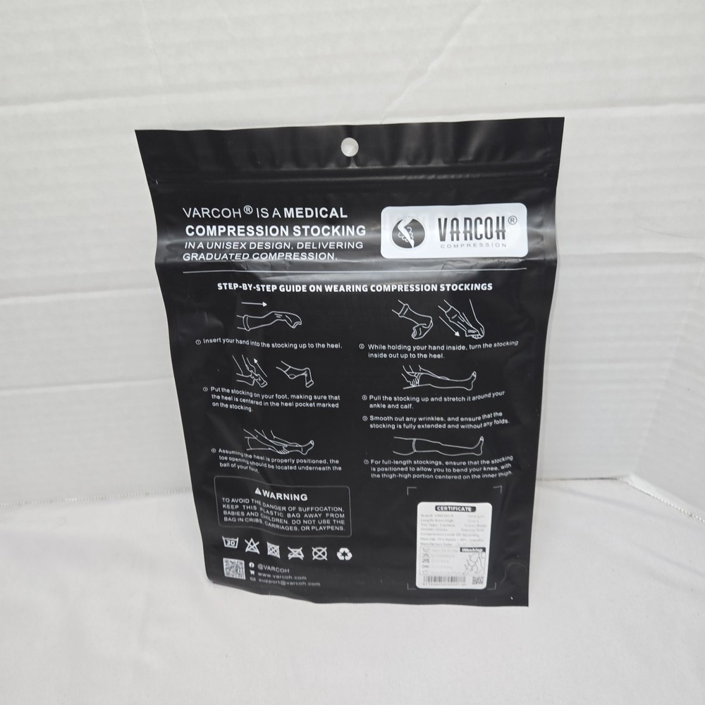 New Varcoh Graduated Compression Stockings Size Large