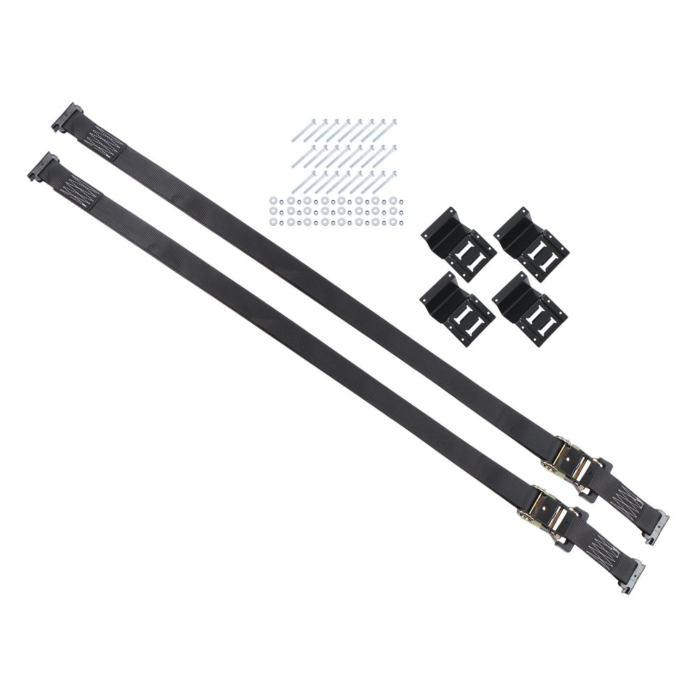 LABLT Secure Cargo E Track Wheel Chock System Ratchet Tie Down Straps Durable