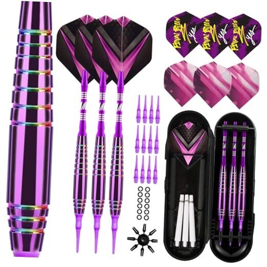 Soft Tip Darts Sets - Soft Tip Darts for Electronic Dartboard Plastic purple