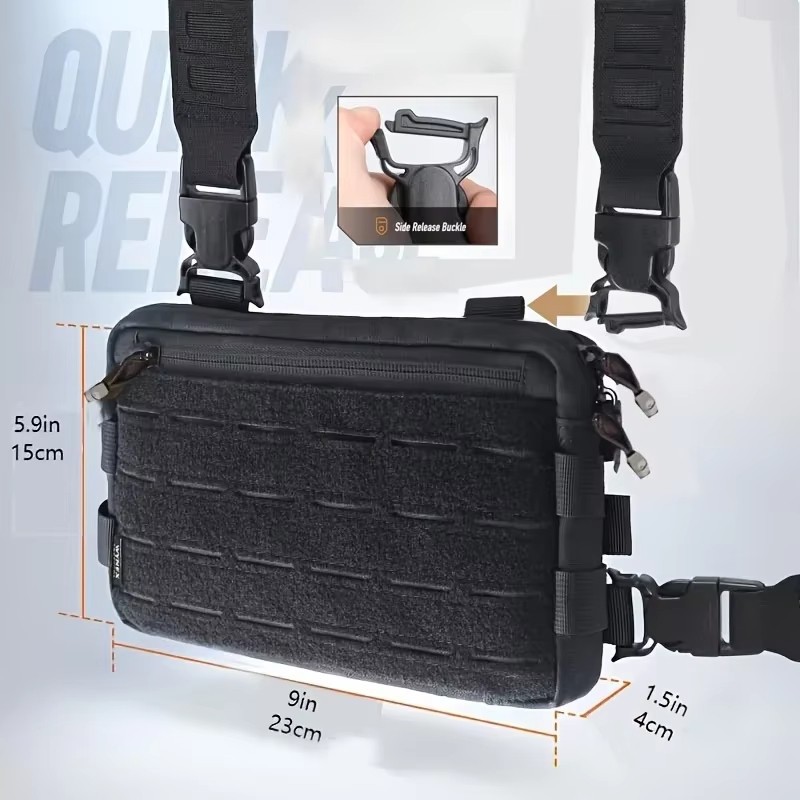 Tactical Running Chest Pack Molle Multi-Function Outdoor EDC Tool Bag