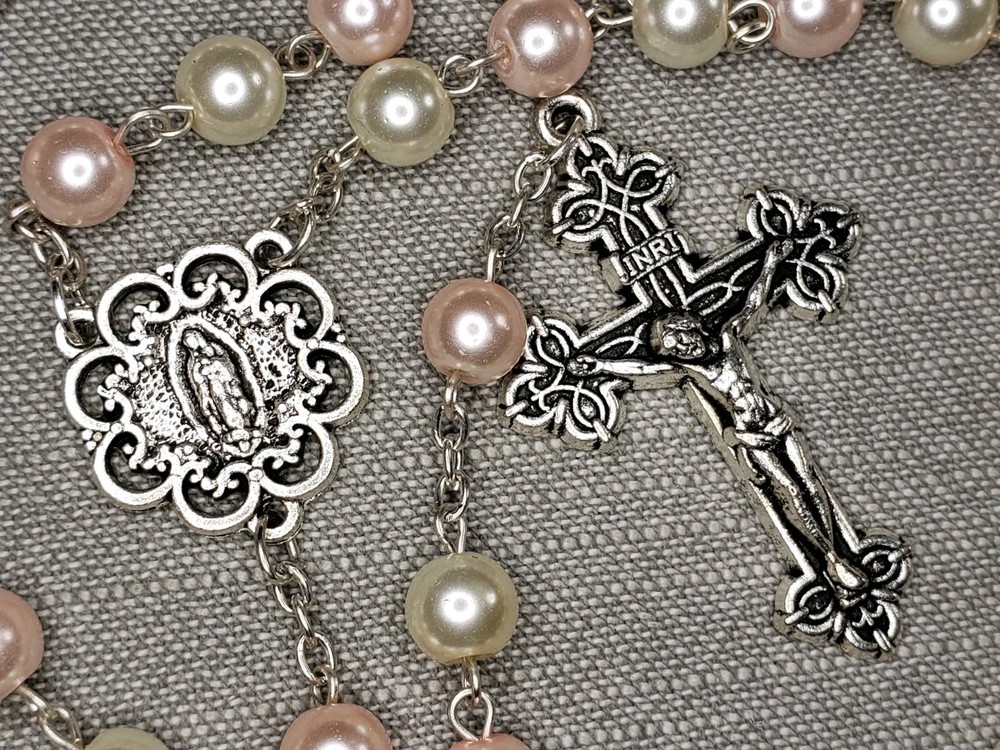 Beautiful Vintage Rosary Our Lady Of Guadalupe Christian Religious Gift C66
