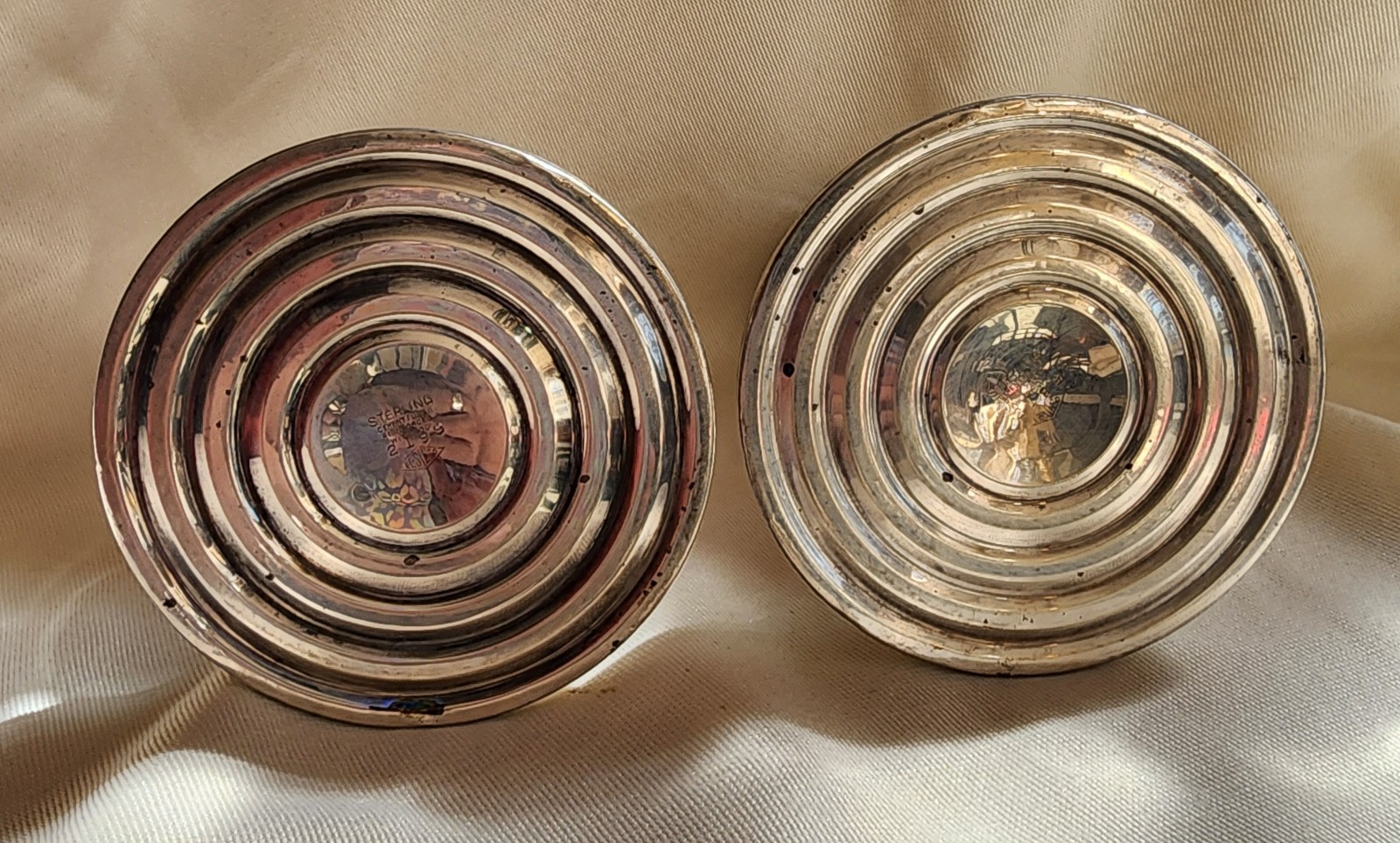 2 Sterling Silver CANDLE HOLDERS 4.5" Tall El Sil Co