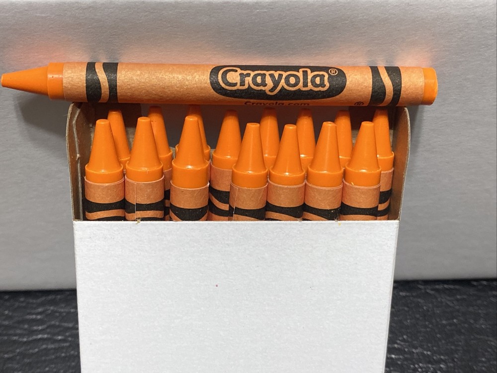 (16) Crayola Crayons (atomic tangerine) BULK