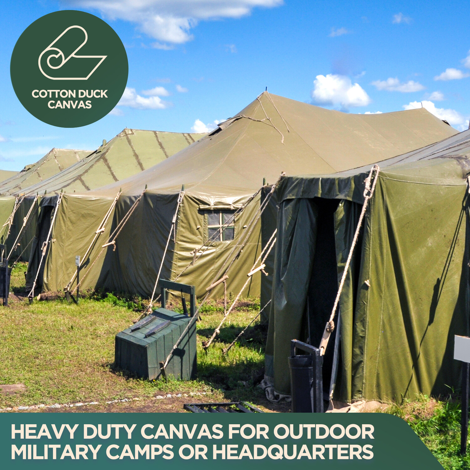 Heavy Duty Canvas Tarp - Water and Mildew Resistant