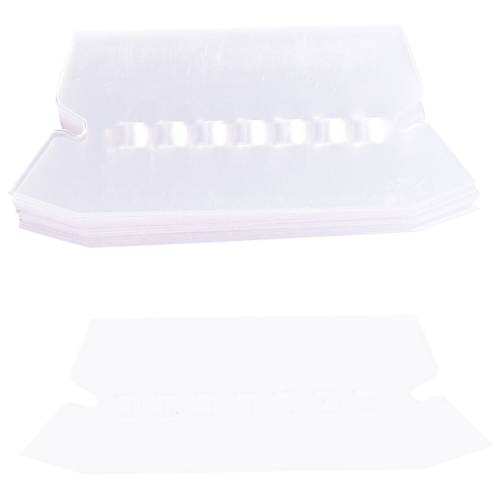 50 Pcs Folder Tabs Hanging File White Labels Repositionable Filing Inserts