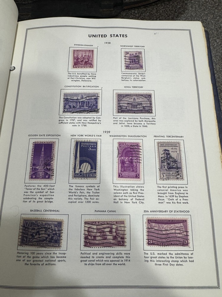 US Liberty Stamp Album 1978 H.E. Harris - Mix of Used/Unused Stamps