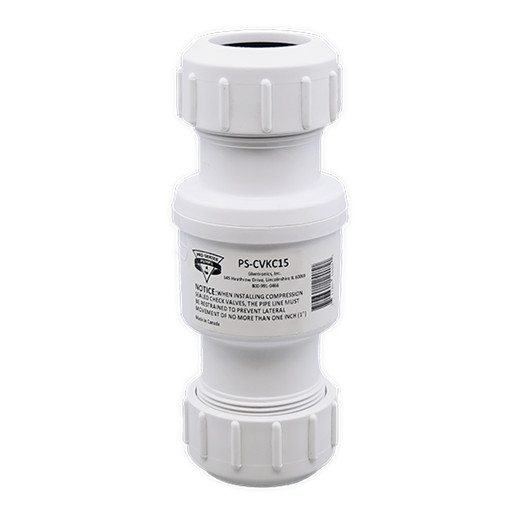 Glentronics PS-CVKC15 1/2" PVC Klunkless Compression Check Valve