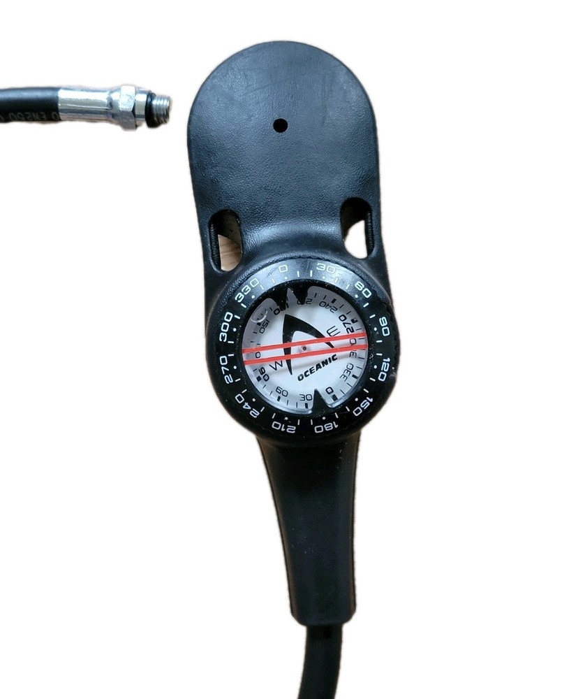 Oceanic 3 Gauge Scuba Dive Depth, Compass - Used