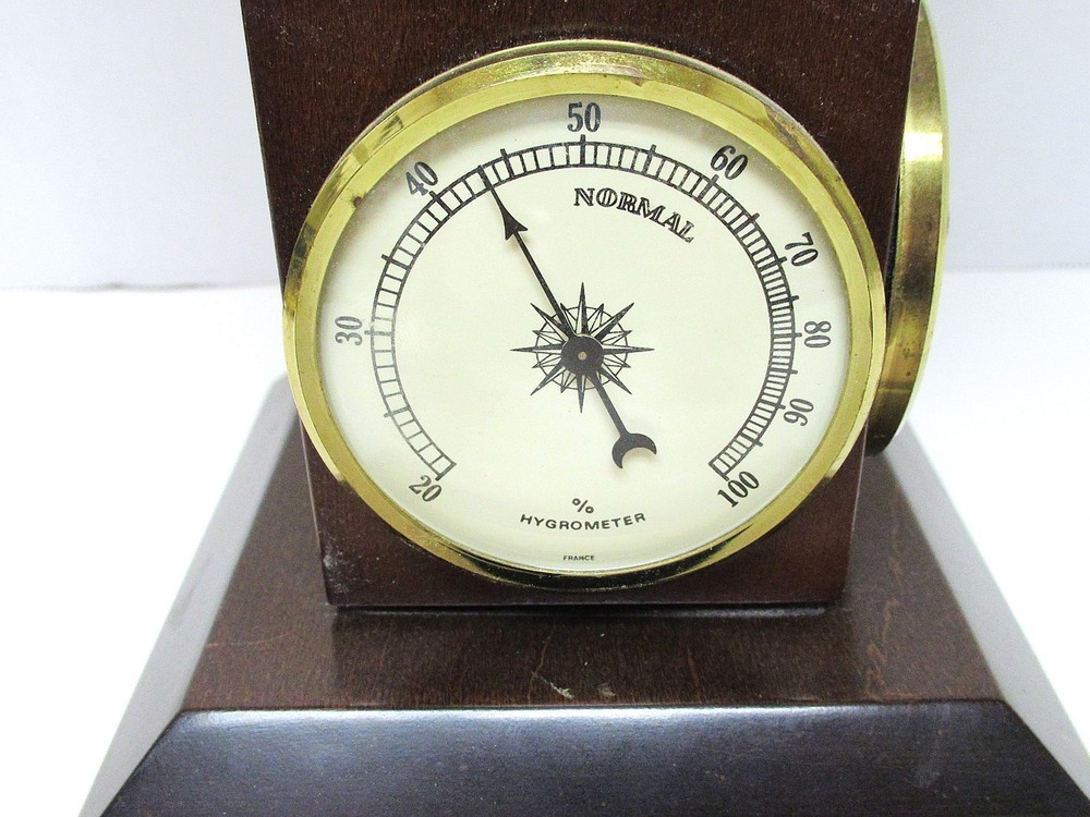 REPLOGLE GLOBES INC 9 INCH GLOBE WITH BAROMETER, TEMPERATURE, HYGROMETER VG
