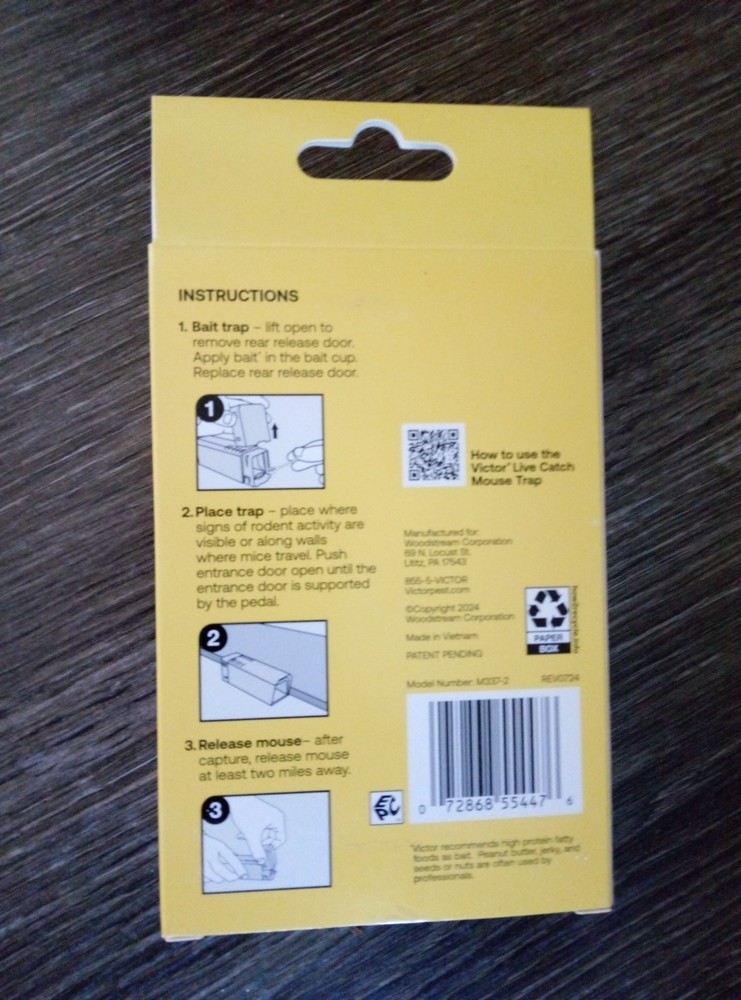 Victor Live Catch & Release Mouse Trap No Kill M337