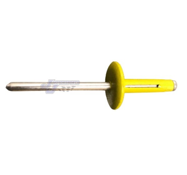 Large Head Yellow Exploding Rivets Pop Rivet 100 ct. Tri-Fold Racing Fasteners
