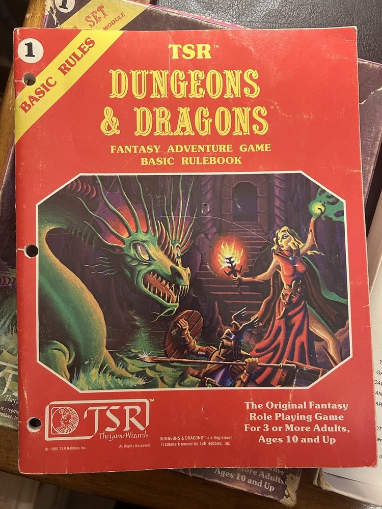 Dungeons & Dragons BASIC SET TSR 1011 Purple Box Set 1980 Module B2 Promos VG