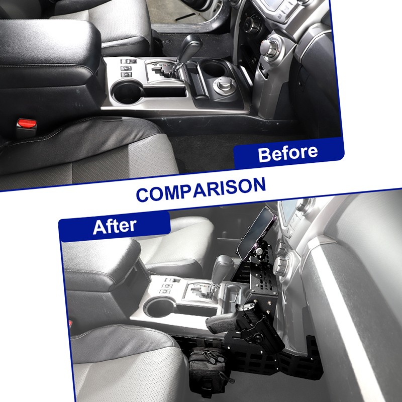 Fits For 4runner 2010+ Center Console MOLLE PANEL Bracket Rack