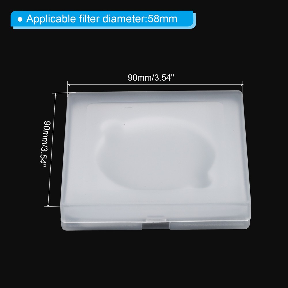 58mm Lens Filter Case,3pcs Camera Filter Case Portable Lens Filter Box Plastic