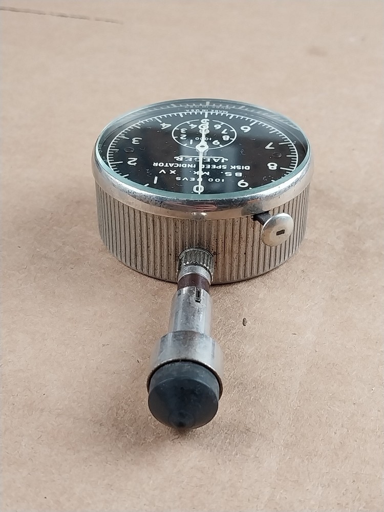 Vintage Jaeger Watch Co Tachometer Disk Speed Indicator