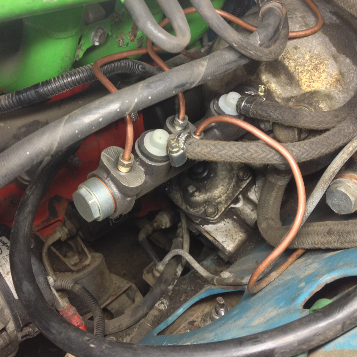 Brake Line Tubing Kit Copper Nickel 25 Ft Coil Roll 1/4'' OD with 16 Fittings