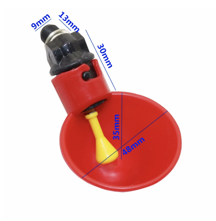 2Pcs Poultry Water Drinking Cups Chicken Hen Plastic Automatic Drinker Feeder