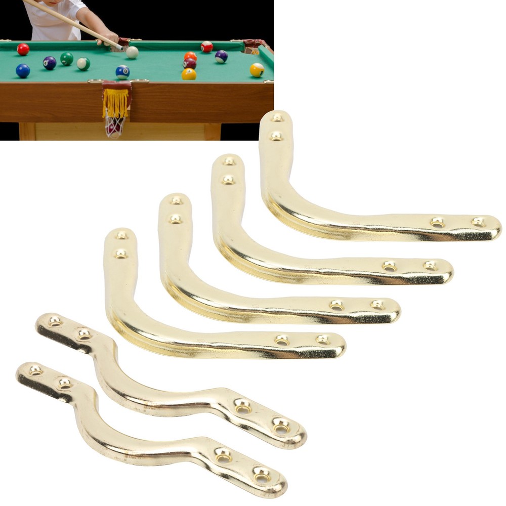 6Pcs Billiards Corner 4in Pool Table Pocket Brackets Set Accessories For Web Net