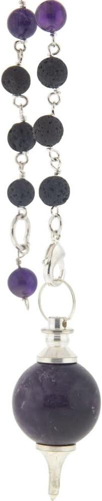 Pendulum Sephoroton w/Lava Beads - Amethyst