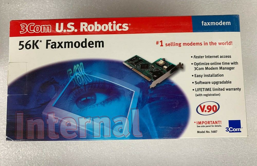 3com US Robotics 56k modem card Model 5687 Brand New