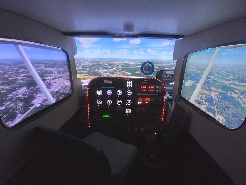 Homemade Flight Simulator Airplane Cockpit.