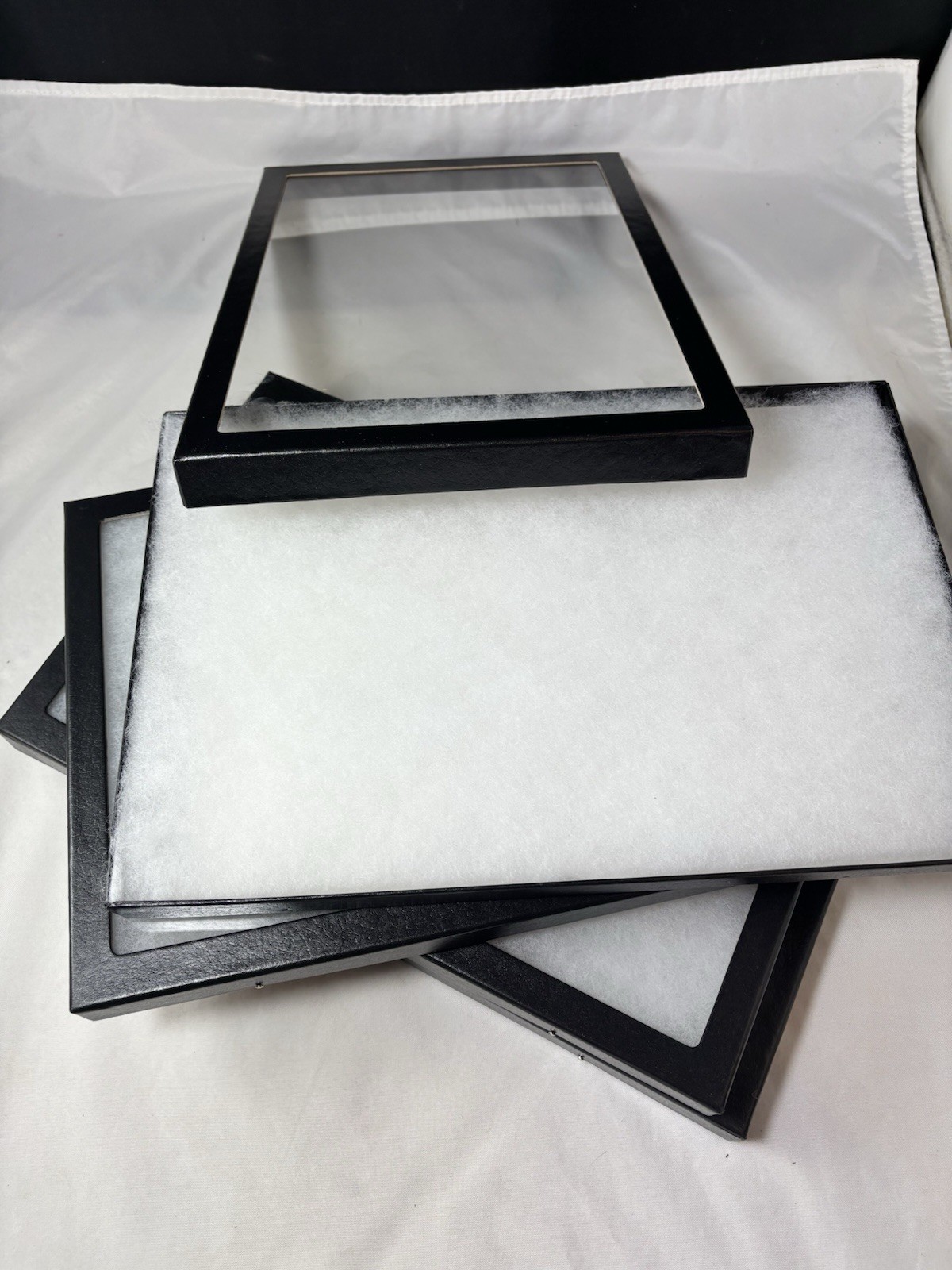 Collector’s Display Cases 3-8 X 12 X 7/8” ‘s Riker Style Polyfoam Glass Collect