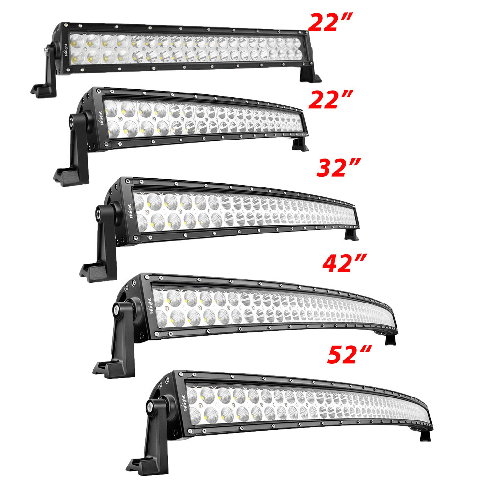 LED Light Bar 22 in 32 in 42 in 50 in Curved Truck Lamps Off Road for Jeep VS 52
