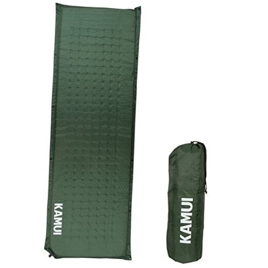 Self Inflating Sleeping Pad - 2 Inch Thick Camping Pad Medium Green