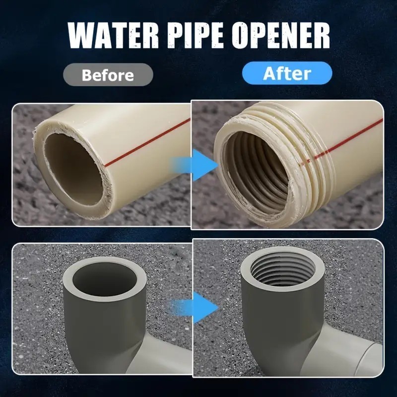 2x PVC Pipe Threader Kit - Dual-Function Internal & External Pipe Threading Tool