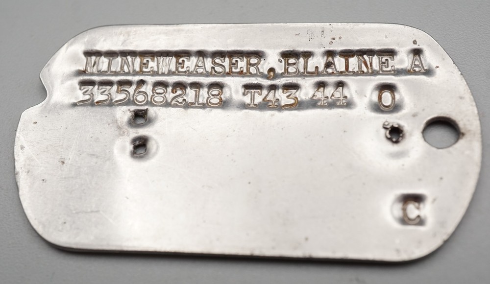 WWII 1943-1944 Army Dog Tag T43 44