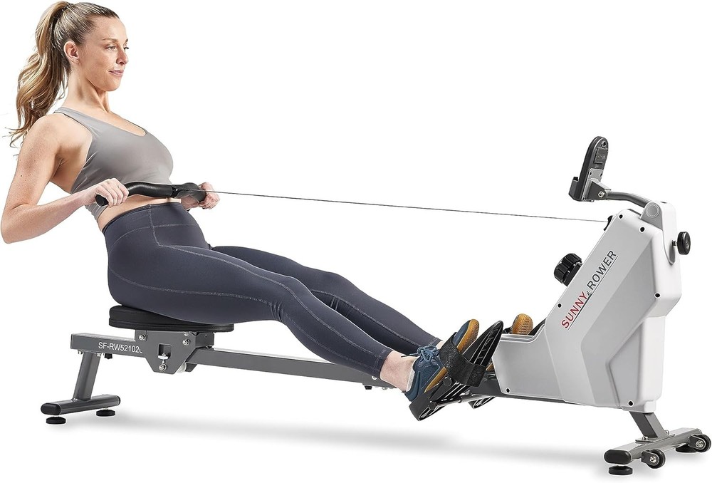 Magnetic Rowing Machine for Home Exercise, Quiet & Smooth Rower with Compact ...