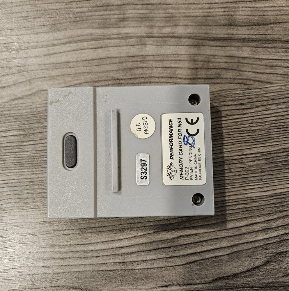 Performance Memory Card Nintendo 64 N64 Save Pak