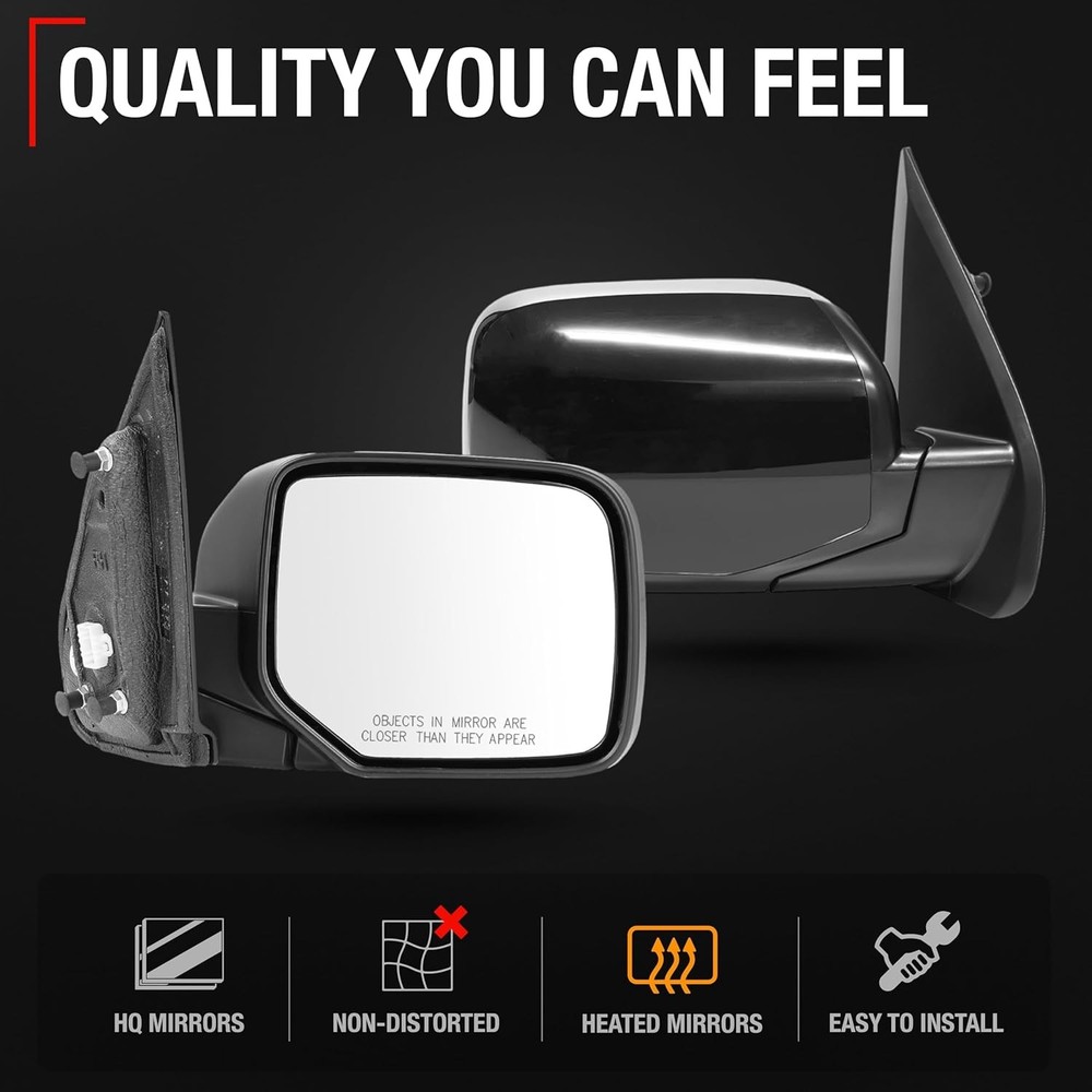 Passenger Side Mirror Replacement - Compatible with 2009-2015 Honda Pilot - Powe