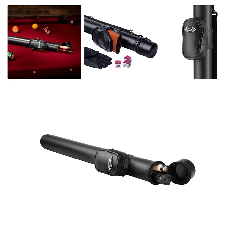 Durable Leatherette Pool Cue Case for 2-Piece Cues - Transport with Ease
