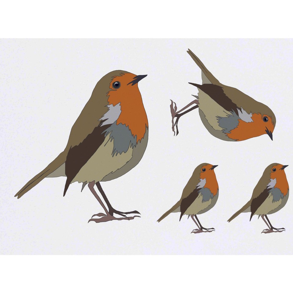 4 x 'Robin' Temporary Tattoos / Transfers (TO00037879)