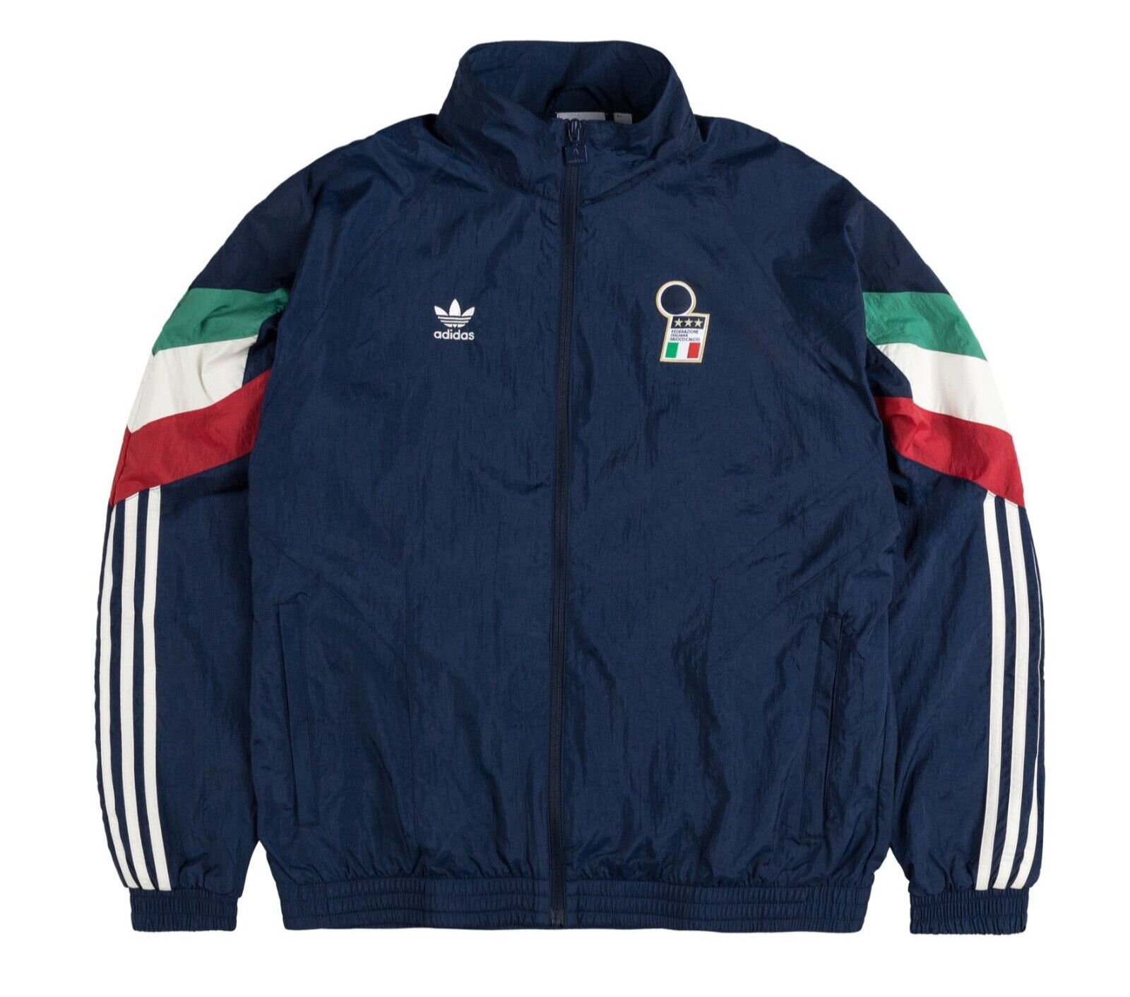 adidas Italy Originals Track Top Woven Track Jacket Retro Blue Classic Men Size