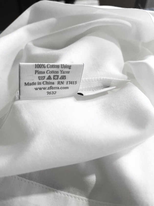 Sferra White King Pillowcase (1) 300TC Pima Cotton Sateen Murano Hospitality