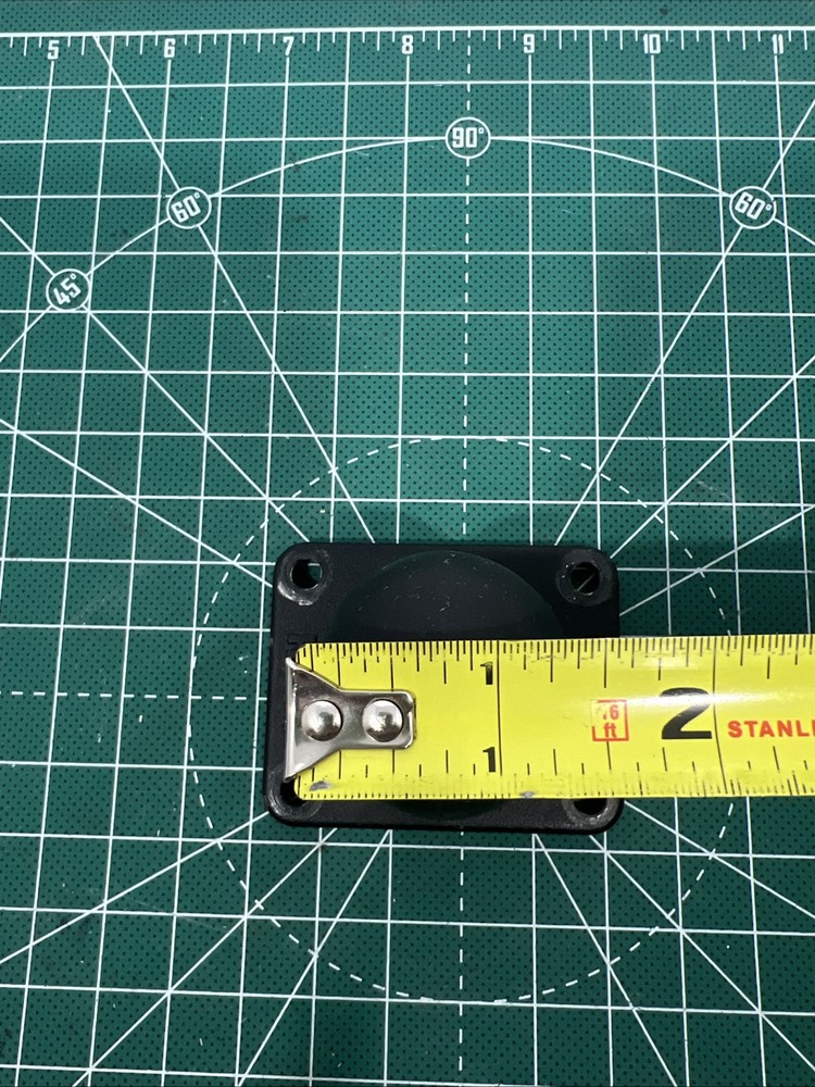 RAM Mount 2" x 2.5" Rectangular Flat Surface Base with 1.5" Ball Used.