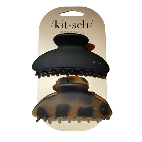 KITSCH Hairclaw, Black & Tort, 2 pc