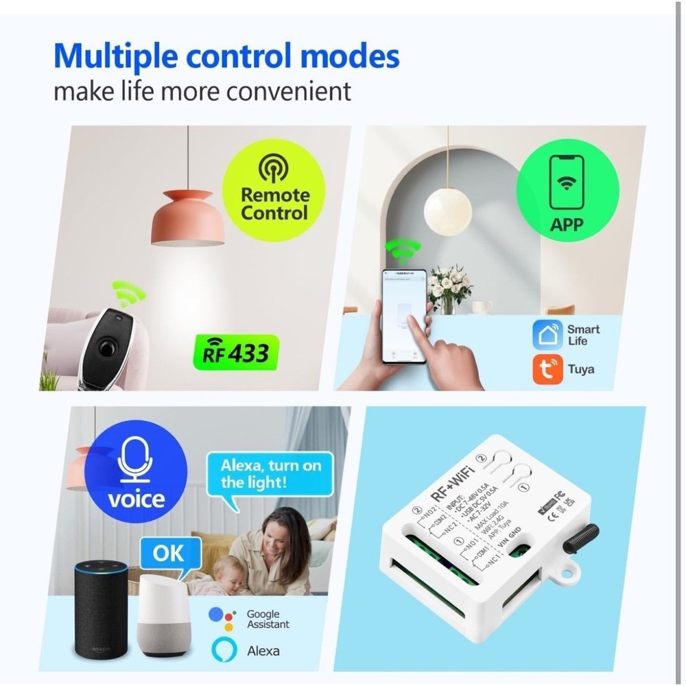 DieseRC Tuya 2 Channels WiFi Smart Switch