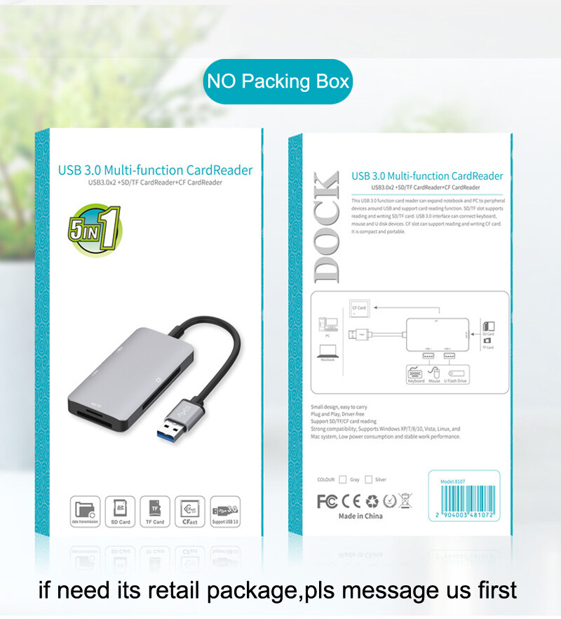 5in1 USB 3.0 SD CF Compact Flash TF MicroSD Card Reader for U Disk Mouse Writer