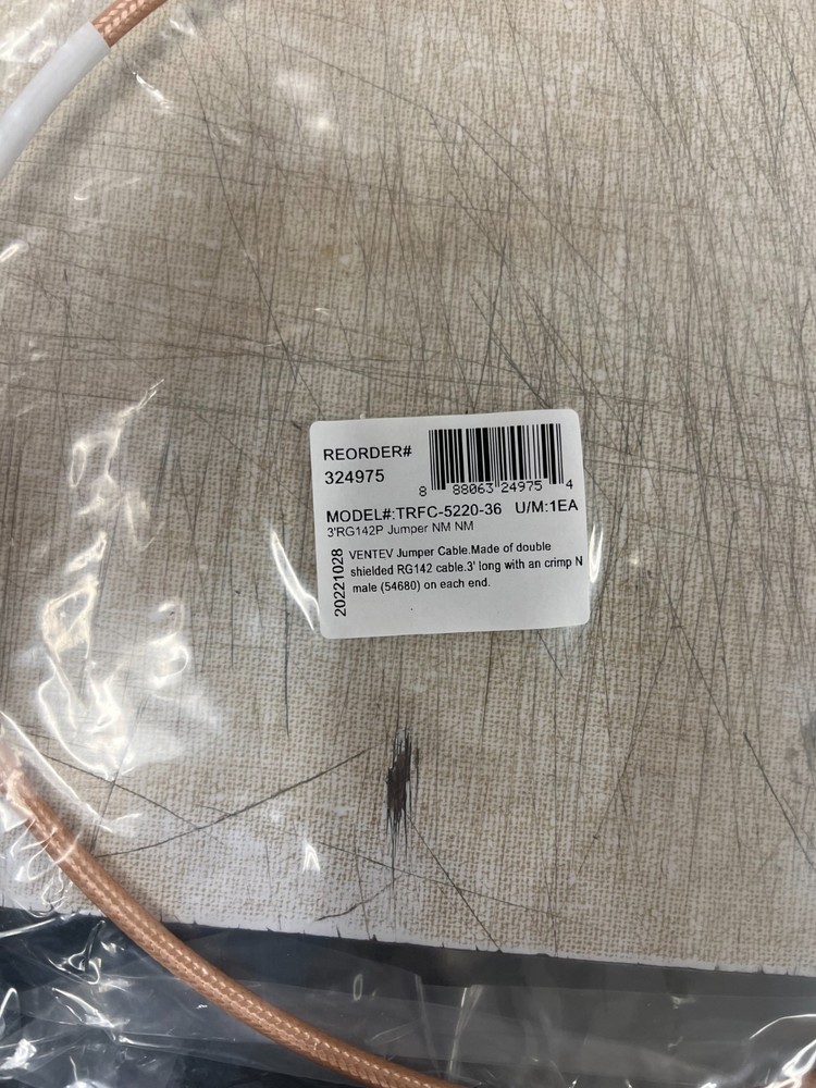 Ventev RG142P  Coaxial Cable 36"