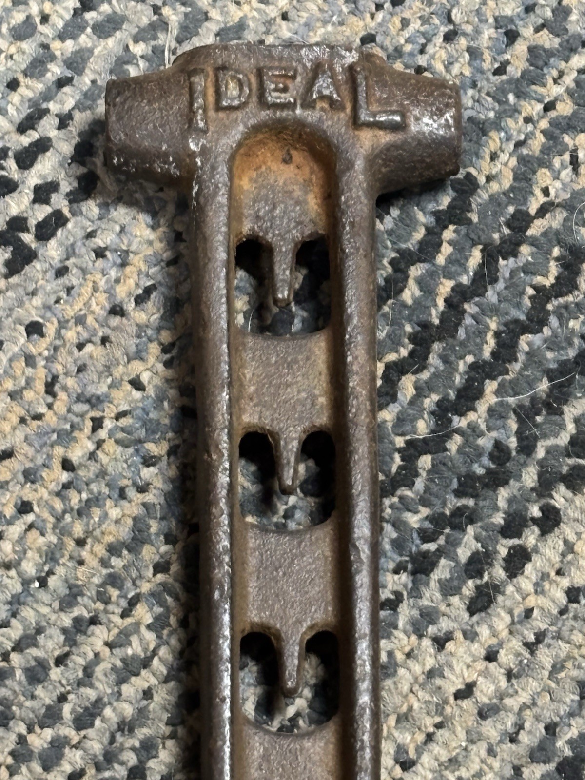 Cast Iron No. 114 Ideal Calvary Horse Picket Pin Spike Hammer Tent Stake Antique