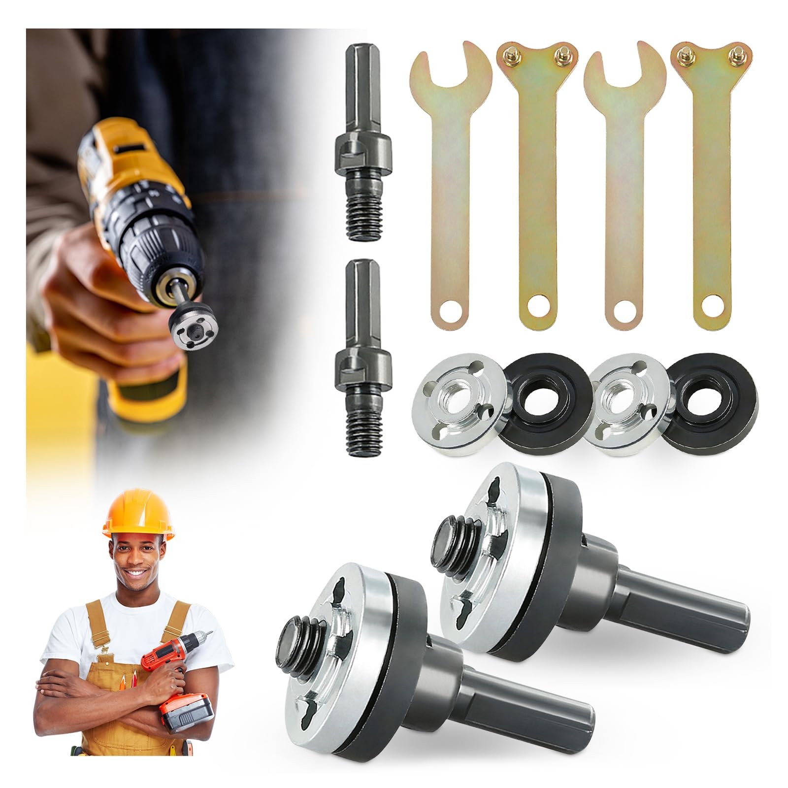 10PC Conversion Angle Grinding Adapter Connecting Rod Kit for Electric Drill,...