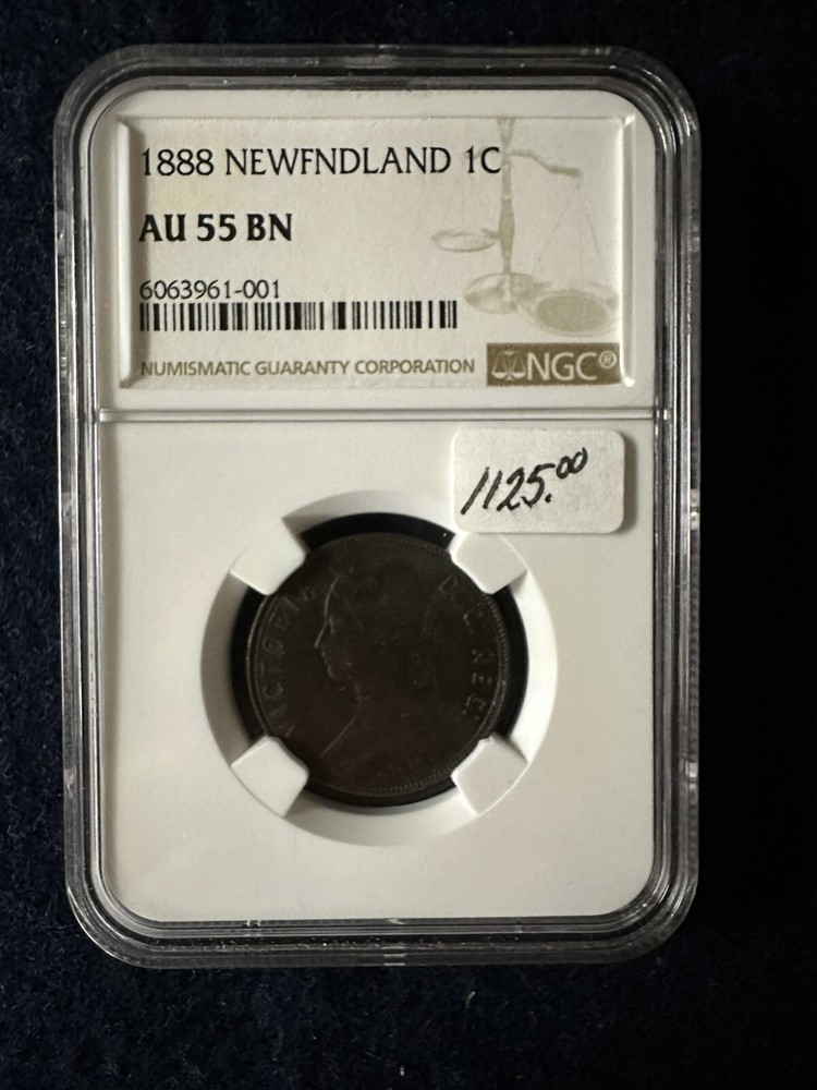1888 Newfoundland 1 Cent AU 55 BN
