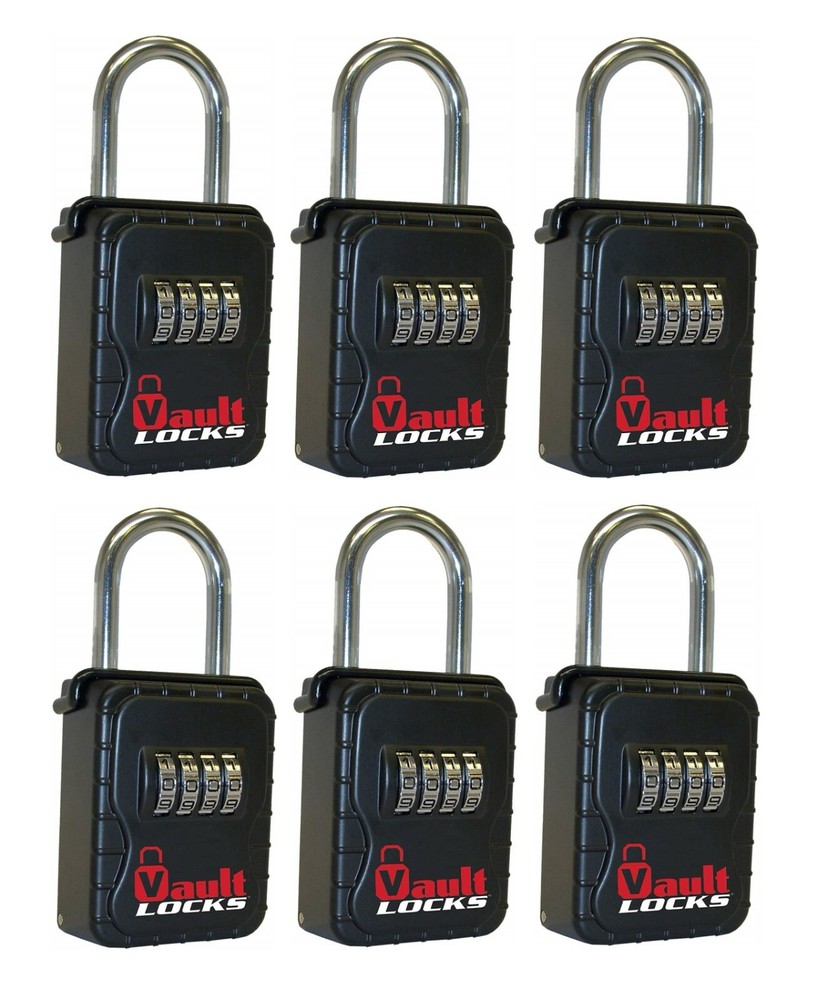 Vault Locks 3200 Key Lock Box Waterproof Combination Hanging Lock Keysafe 6-PACK