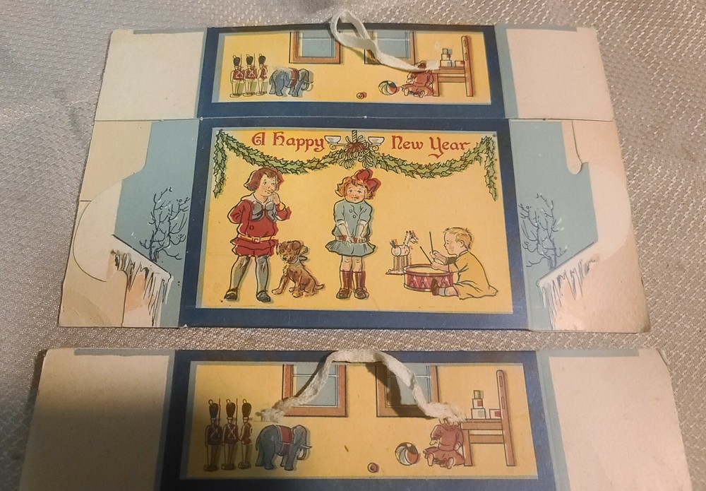 Vintage 1950's Christmas Cardboard Gift Boxes